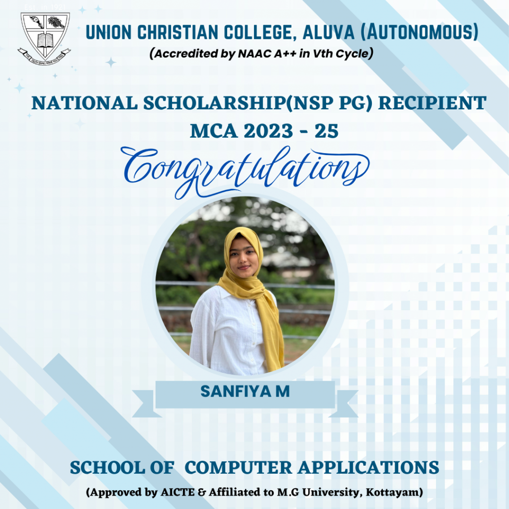 NATIONAL SCHOLARSHIP RECIPIENT