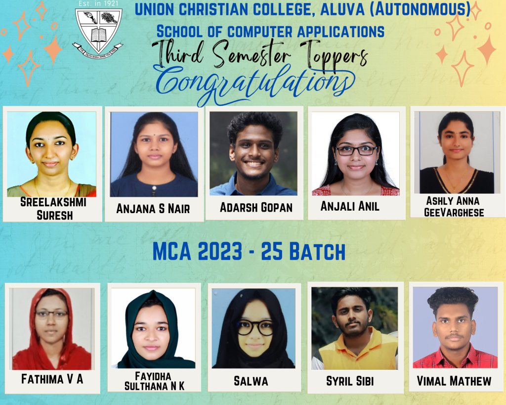 SEMESTER 3 TOPPERS(2023 ADMN)